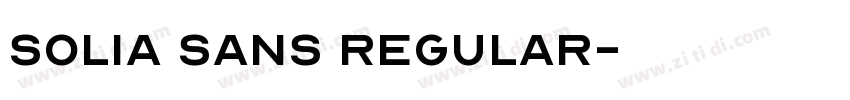 Solia Sans Regular字体转换